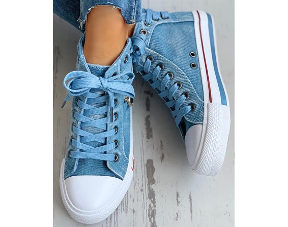 Lace-Up Skeleton Zipper  tail Casual Sneakers