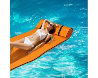 Orange 3-Layer  Pad Tear-proof Water Mat Island Water Sports Outdoor Relaxing