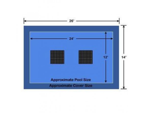 12' x 24' Loop-loc Solid w/Mesh Panels Ultra-loc lll Rectangle Pool Safety Cover