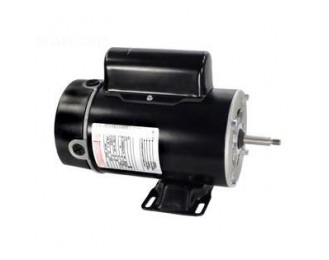 1.5 HP Black and Silver Dual Speed Round Flange Pool Motor
