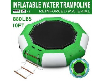 10Ft Inflatable  Bounce Water Bouncer Trampolin Water Sport Jump Sport w/Ladder
