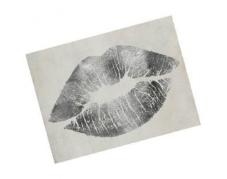 Hollywood Kiss Silver by Color Bakery, 18x24-Inch Canvas Wall Art