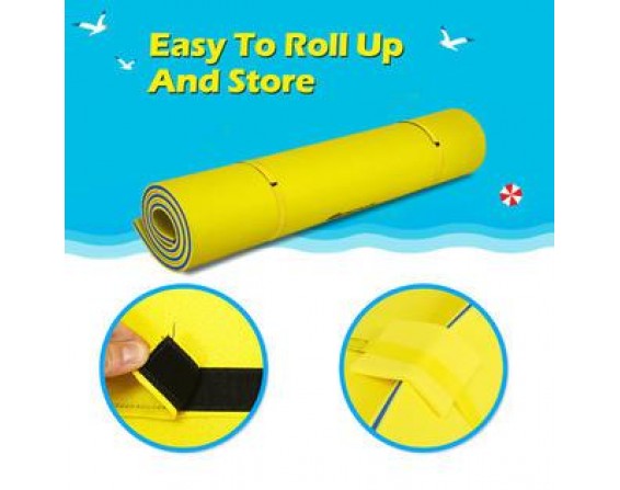 3 Layer Relax Tear-proof Water Pad Foam Mat Water Recreation 9? x 6? Gift Yellow