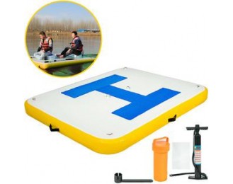 Inflatable  Dock Durable Lounge 6' x 5' Activity Platform Water Play