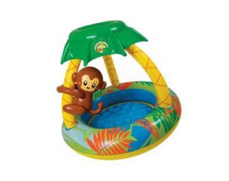 81610 Learn-to-Swim Go Bananas Monkey Swimming Pool with Sun Prote...