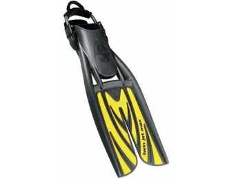 pro  Pro Twin Jet Max Open Heel Fins (Yellow, X-Large)