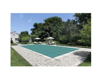 14 ft. x 29 ft. In-Ground Safety Cover Rectangular for 12ft. x 27 ft. Pool Green