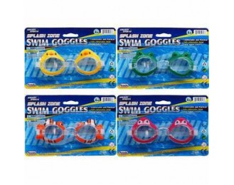 5.5 inches Swimming Goggles on Blister Card, 4 Assorted Displayns, Case