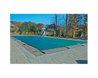 16' x 36'  Green Mesh Safety Cover For Rectangle Inground Swimming Pool