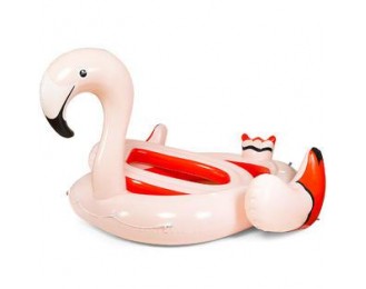 6-Person Inflatable Flamingo  Island Bird Water Play Party w/Pump