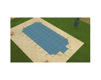 16' x 32' BLUE ULTRA LITE SOLID Rectangle Swimming Pool Safety Cover w/ Drain