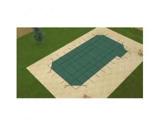 16 x 32 ULTRA LITE SOLID Rectangle Swimming Pool Safety Cover w/ Right Step