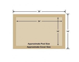 16' x 34' Loop-Loc Tan Solid Ultra-Loc lll Rectangle Pool Safety Cover