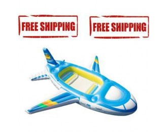 Inflatable 6 Person Party Raft Airplane Lake Float Built In Cooler