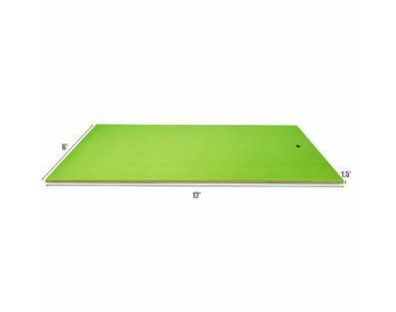 3-Layer  Water Pad 12' x 6'  Oasis Foam Mat for Relaxing Green
