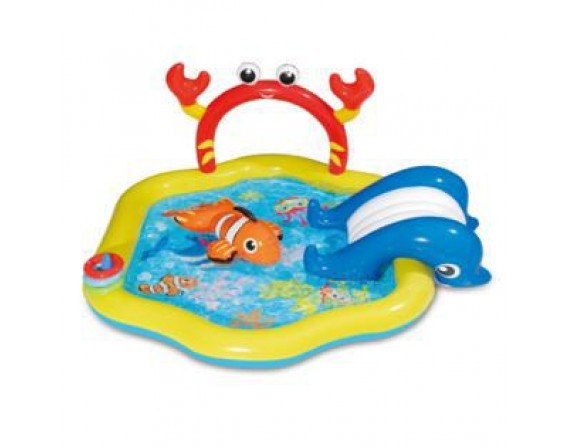 Inflatable Swimming Pool Play Center With Slide To Hot Summer Days