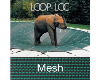 15x30 Loop-Loc Green Mesh Rectangle Pool Safety Cover - LLM1012