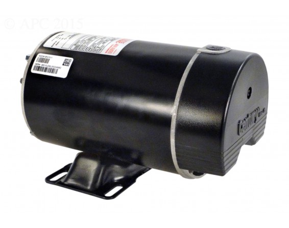 1.5 HP Black and Silver Single Speed Round Flange Pool Motor
