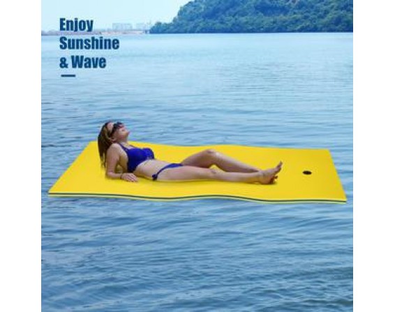 3-Layer Tear-proof Water Mat  Pad Island Sea Sports Fun Relax Yellow