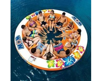 Large Giant Inflatable Boat Water Float Island Lounge 12 Person Lake Ocean Party
